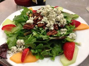 Jeffrey's Signature Salad was filled with fresh fruit and mixed greens.