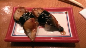 Sweet unagi sushi.