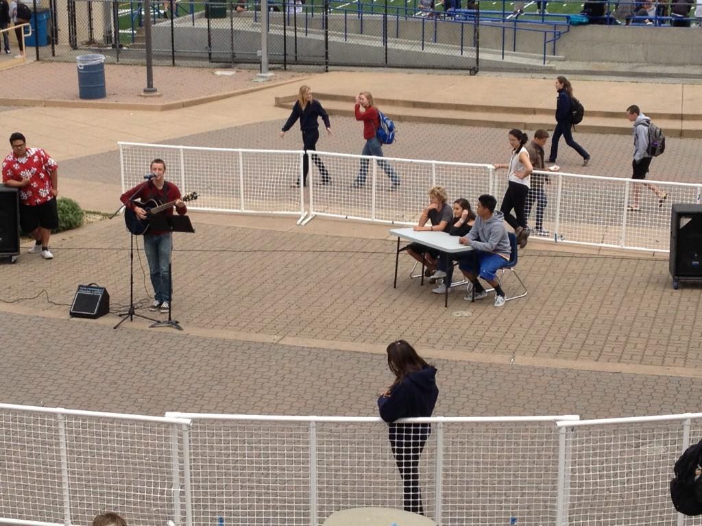 The first day of Carlmont's Got Talent  featured a few musical acts.