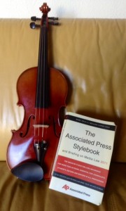 Violin and Associated Press (AP) Stylebook
