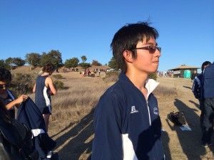 Brian Lee, the only runner at Thursdays race, finishes the race strongly and ends exhausted.