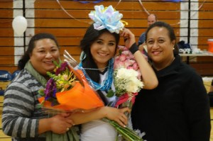 Tupou and family at senior night