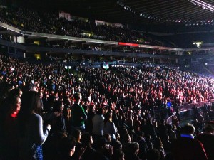 The crowd in the Oracle Arena watched their favorite bands perform on night two of Live 105's "Not So Silent Night."
