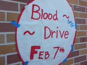 A poster made by ASB in order to advertise the upcoming blood drive.