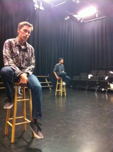 Bobby Solomon in Carlmont's production of The Laramie Project. 