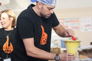  Jeremy Affeldt, Giants pitcher along with other volunteers help to prepare meals for families suffering of hunger in the Bay Area and Guatemala through the   organization Something to Eat.