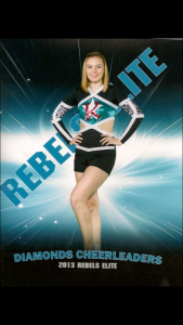 Hannah Nourie in her Rebels Elite uniform. 