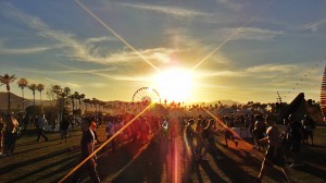 Photo taken by Jen Balisi of a sunset at Coachella music festival 2012